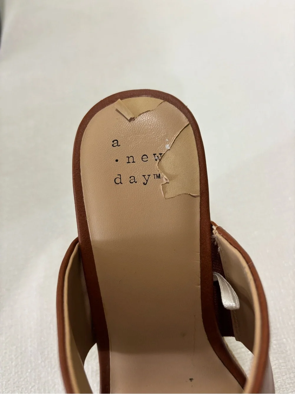 a new day Tan Brown Leopard Espadrille Wedge Sandals